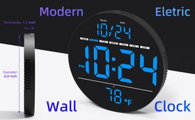 XUANZIT clock shows date and indoor temperature for quick room awareness.
