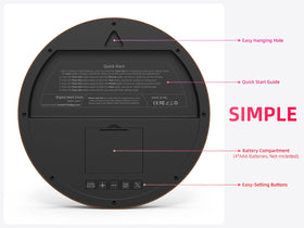 XUANZIT clock temperature display shows indoor conditions clearly.