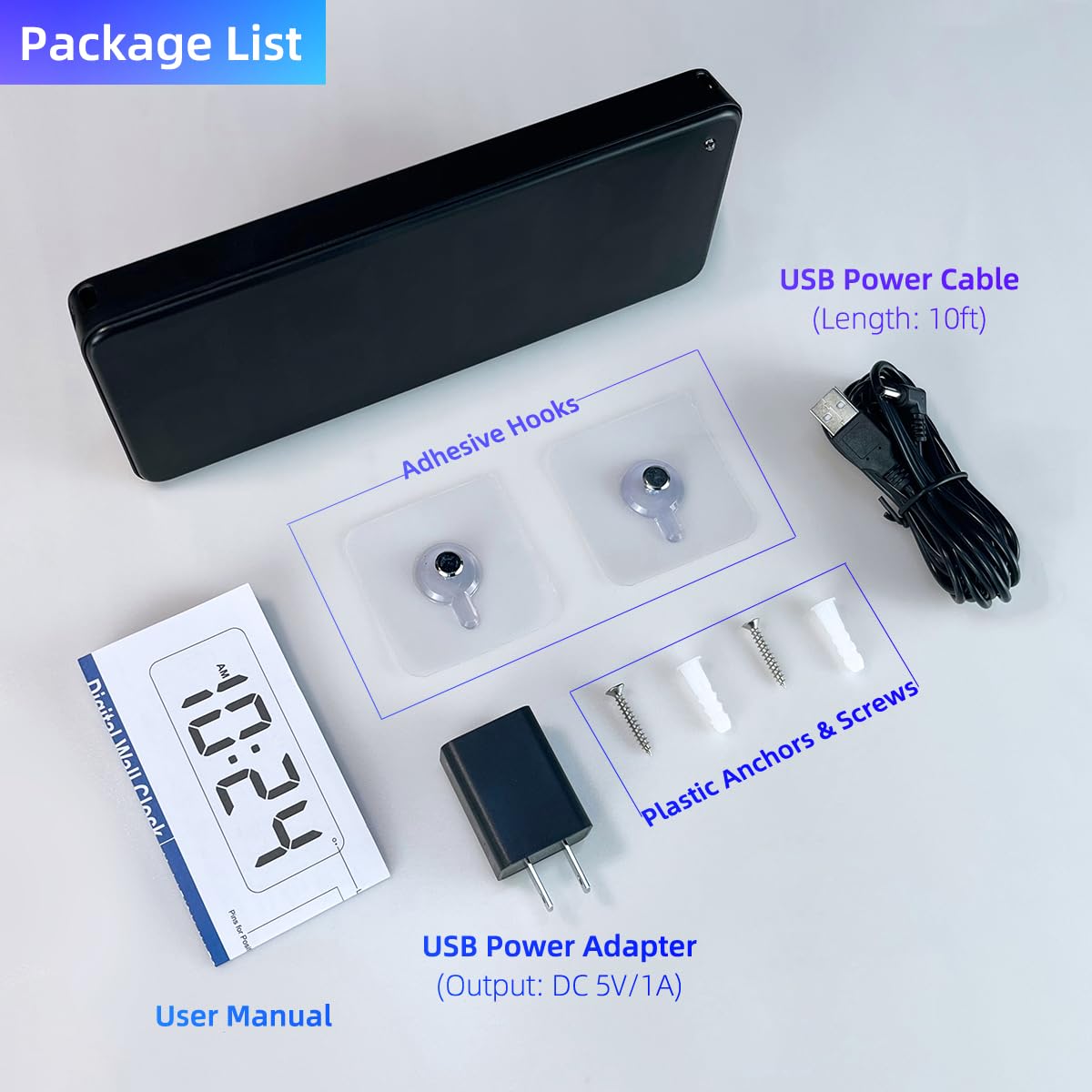 Xuanzit easy-hang design helps you position the clock precisely.