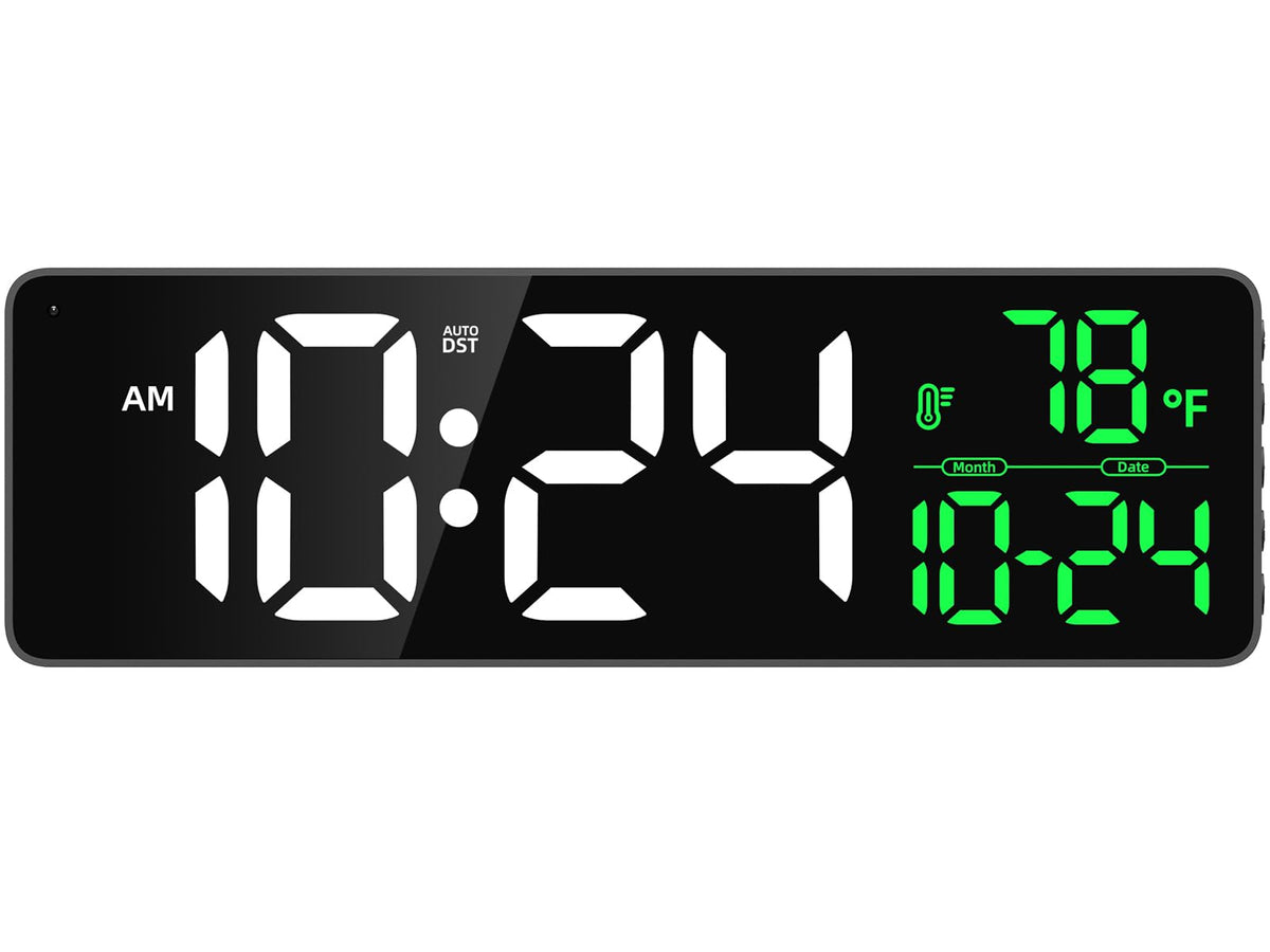 Xuanzit 13-inch LED wall clock with a large display visible from afar for any room