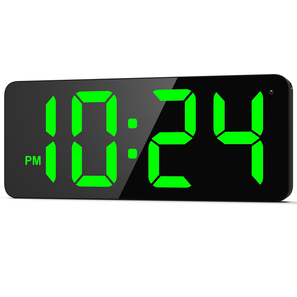 Xuanzit LED digital wall clock with large digits improves readability from across the room.