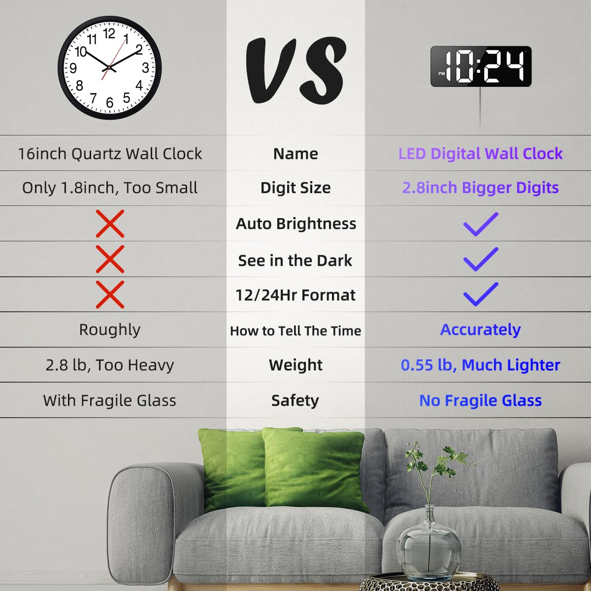 XUANZIT 12/24-hour format simplifies daily scheduling at a glance.