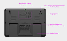 XUANZIT back pins allow precise wall mounting alignment.