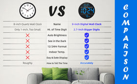 XUANZIT versatile clock suitable for bedroom, office, classroom and more.