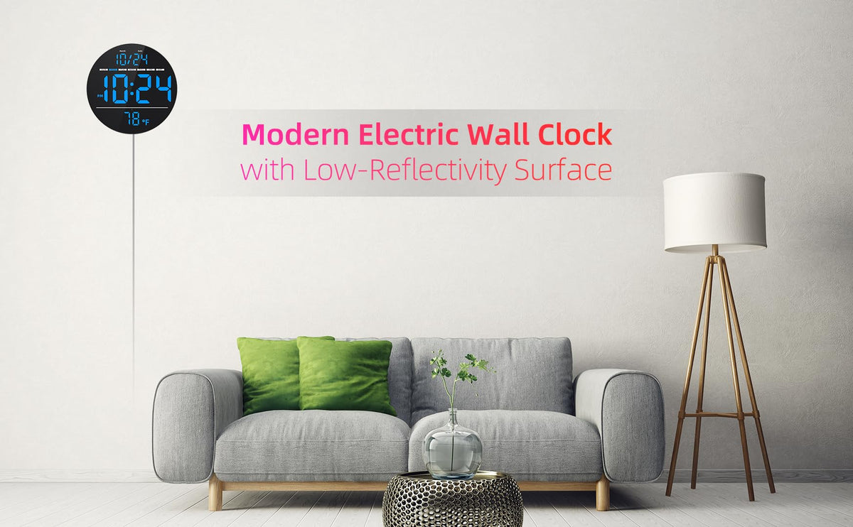 XUANZIT plug-in clock comes with a long 10 ft USB cable for flexible placement.