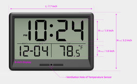 XUANZIT wall clock temperature sensor helps monitor room conditions.