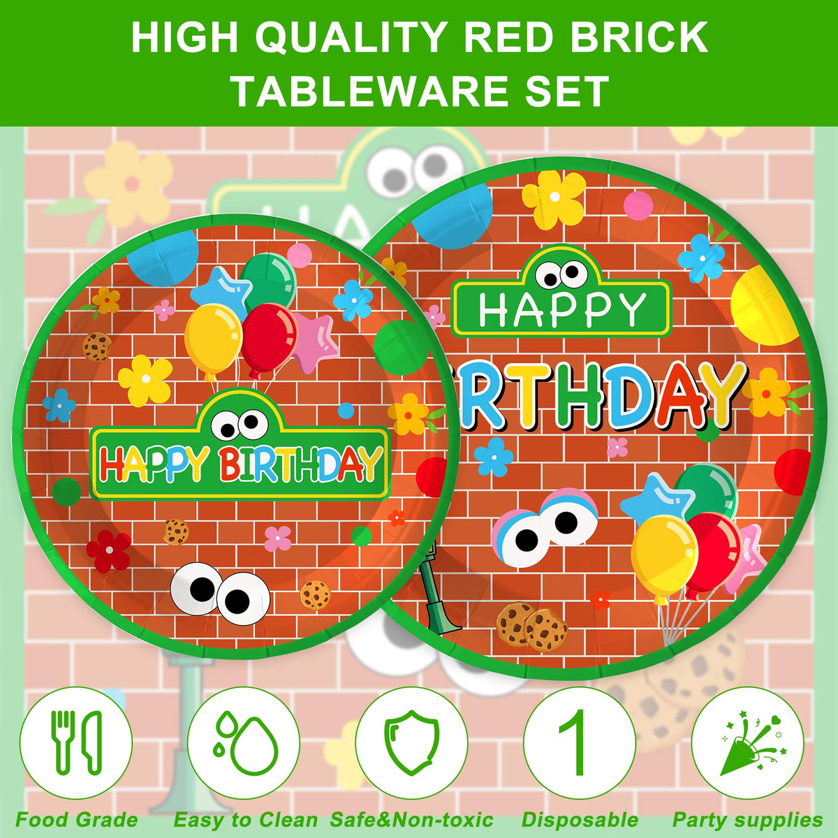 XueXiceili cookie party plates-7inch sturdy for snacks and desserts
