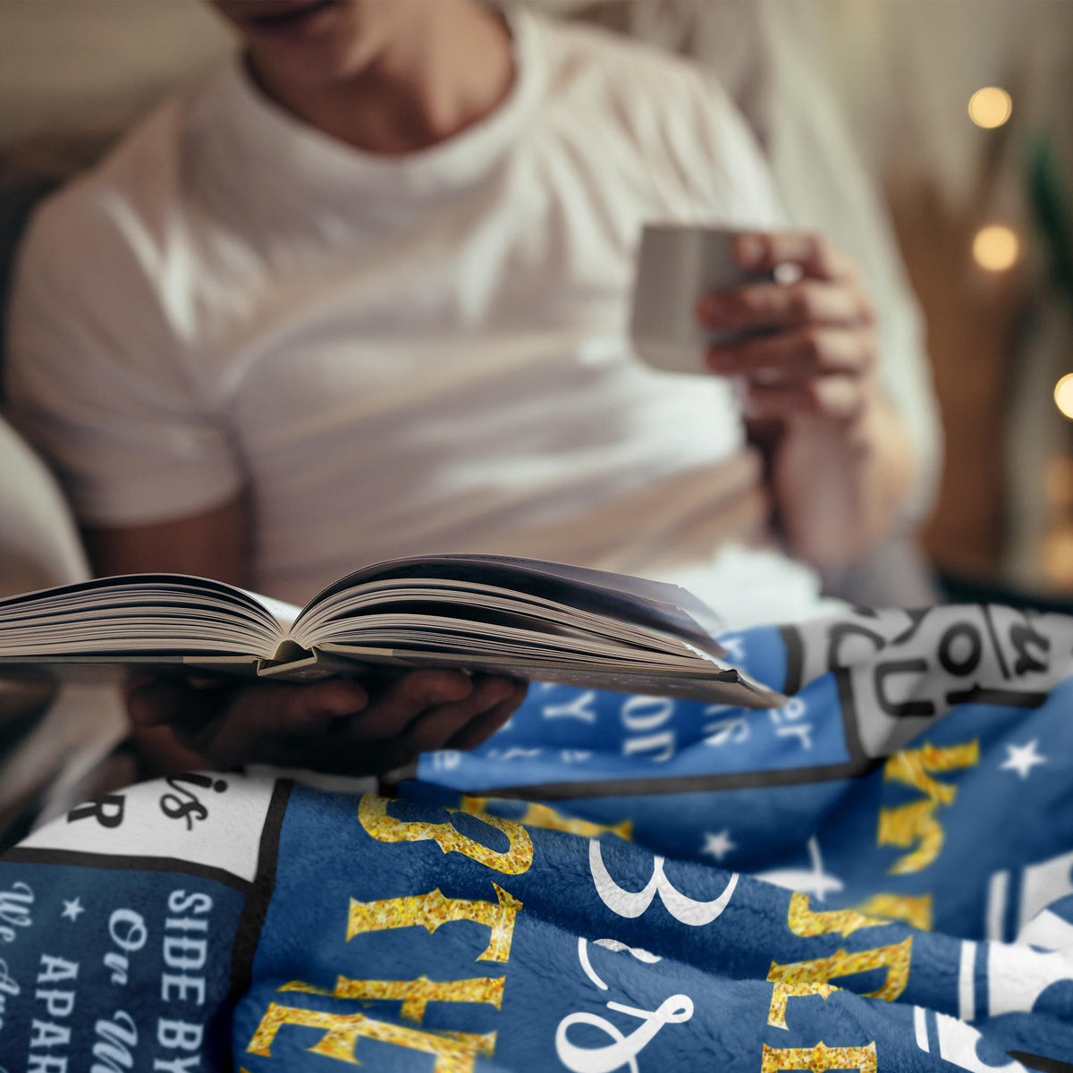 Xufudy brother blanket styled as a Fathers Day gift scene
