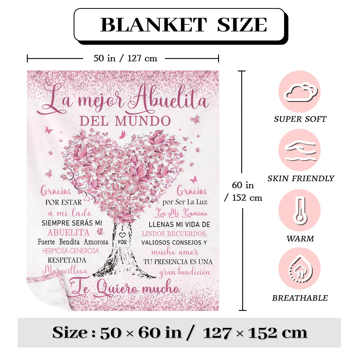 Xufudy Grandma Gift Blanket on sofa for cozy family time