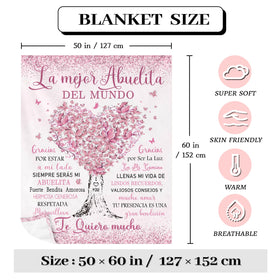 Xufudy Grandma Gift Blanket on sofa for cozy family time