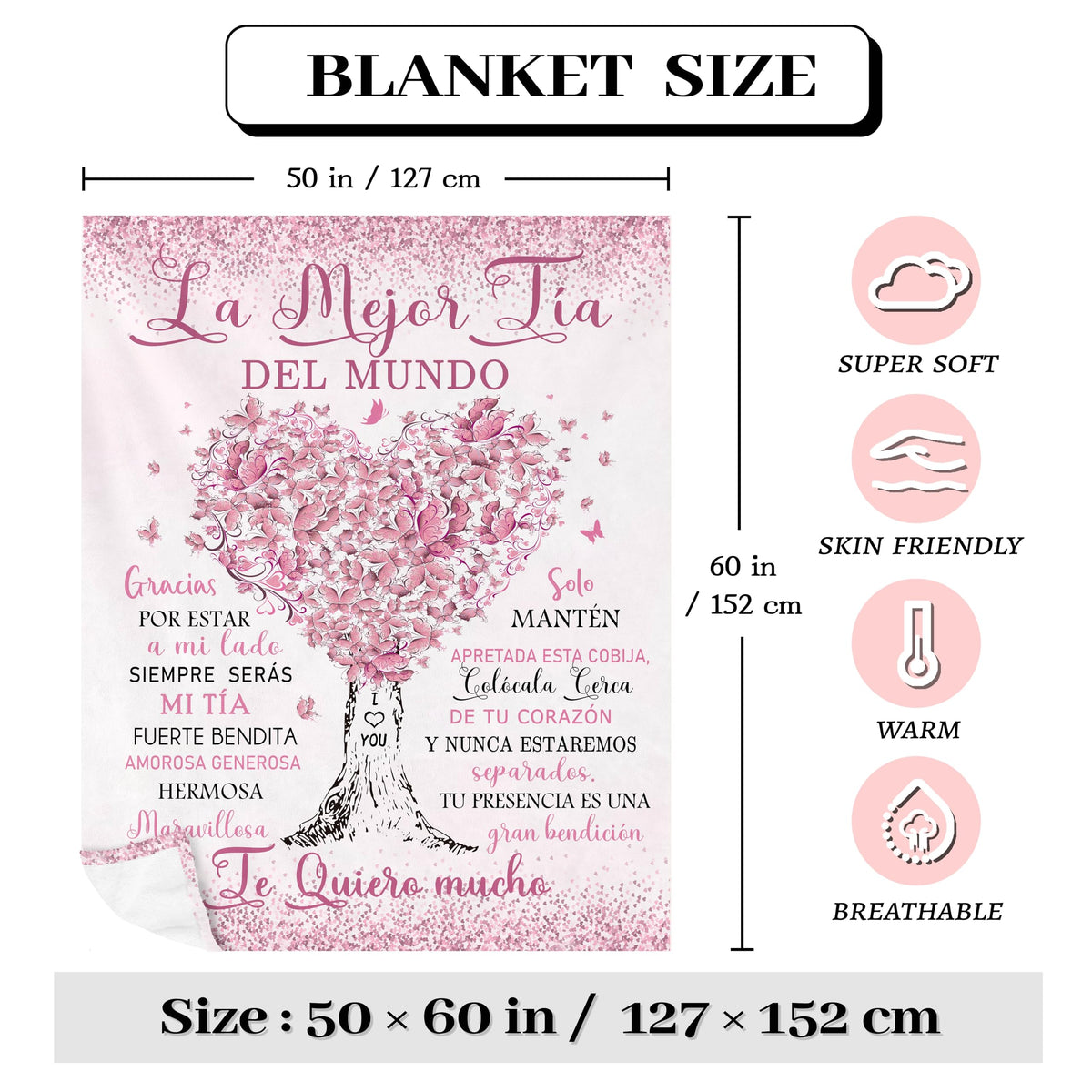 Xufudy Tia Gifts Blanket indoors-outdoors versatility for year-round comfort.