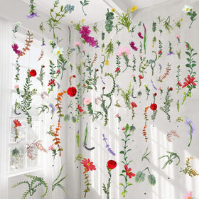 XunYee 6-pack flower garlands arranged for lush backdrop and easy wedding decoration.