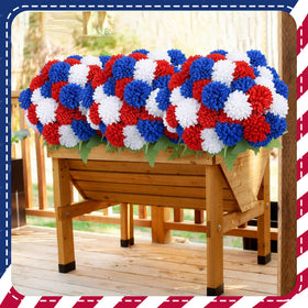 XunYee silk-quality patriotic flower with soft, durable petals.