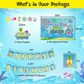 XUNYIPTY Yellow banner decor adds festive color to celebrations.
