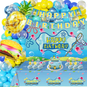 XUNYIPTY Yellow birthday balloons brighten the party space.