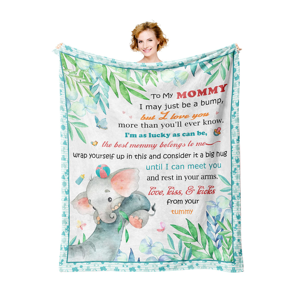 Xutapy blanket with heartfelt words for baby showers and moms.