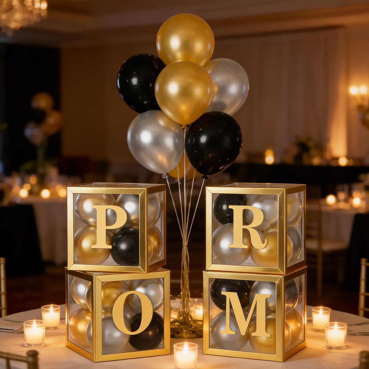 Xvvti four-letter PROM set enhances signage and theme decor