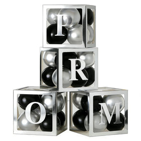 Xvvti prom boxes with letters create a bold focal point for prom decor
