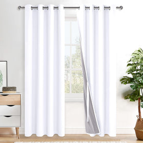 XWZO blackout curtains with silver grommets block light for better bedroom privacy