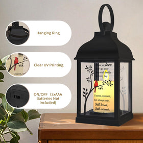 XXSTAR Memorial Lantern UV-inscription on glass for a lasting tribute
