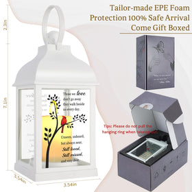XXSTAR Memorial Lantern white side view highlighting portable, cordless design