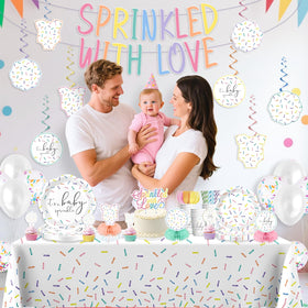 Xynic Baby Sprinkle cake topper highlights the moment