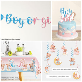 Xynic bear cake topper instant centerpiece for the reveal cake