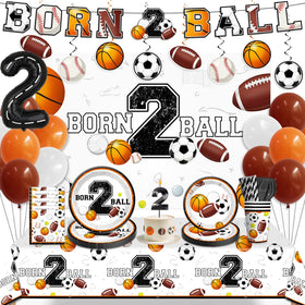 Xynic Born 2 Ball banner creates a bold focal point for the party