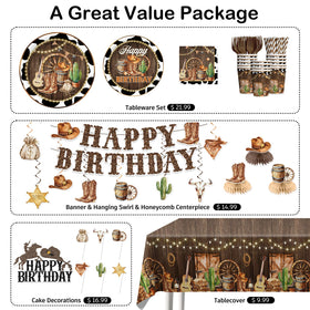 Xynic cowboy cake topper creates a festive focal point