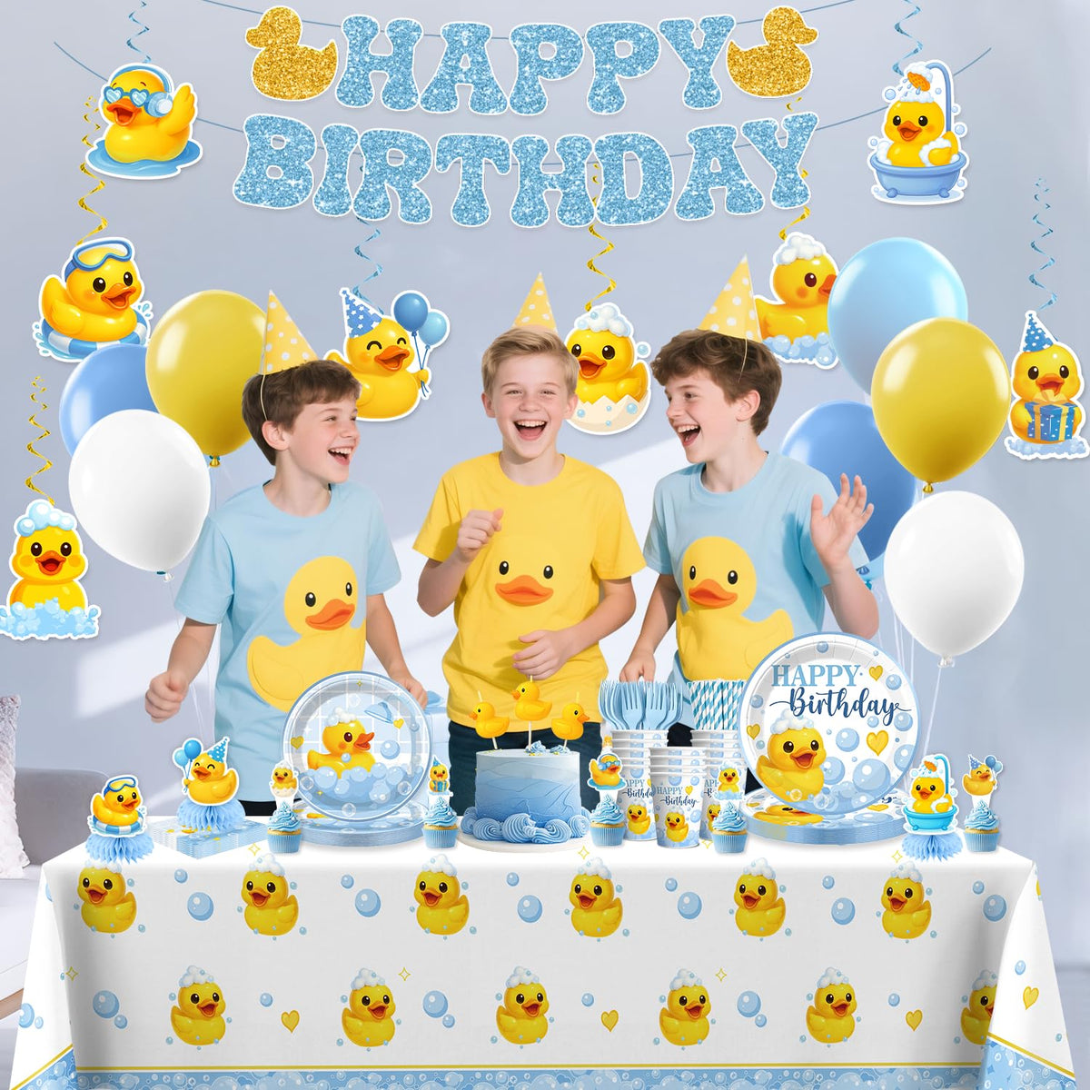 Xynic duck balloons brightening indoor or outdoor party areas