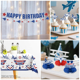 Xynic fighter jet cupcake toppers decorate treats with aviation flair