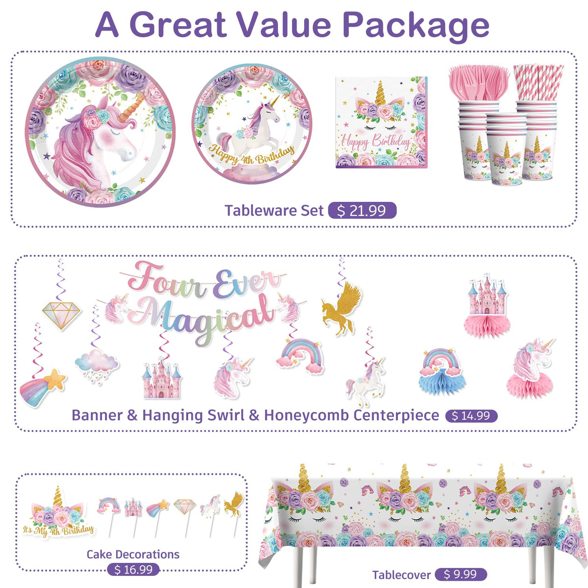 Xynic iridescent unicorn banner as magical photo backdrop