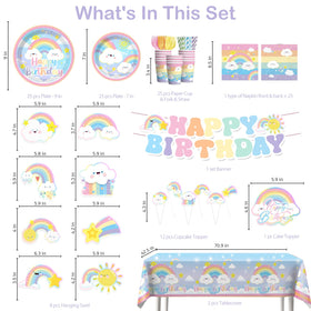Xynic pastel rainbow hanging swirls brighten ceilings for a whimsical party