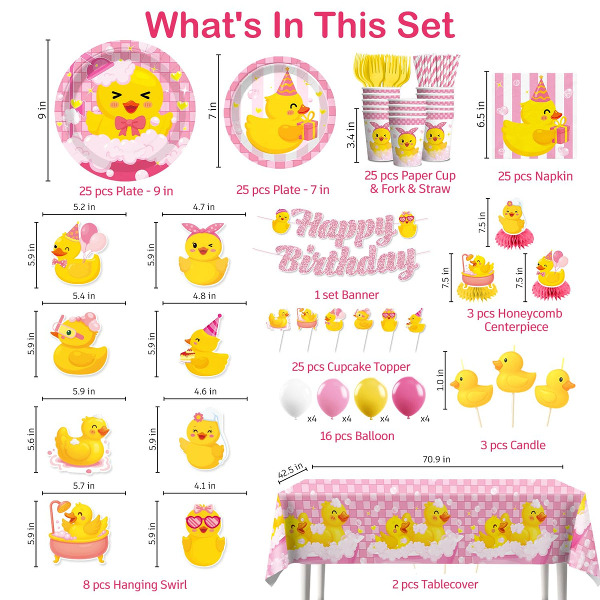 Xynic pink duck 9-inch plates durable for main dishes
