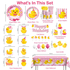 Xynic pink duck 9-inch plates durable for main dishes