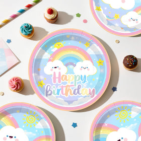 Xynic rainbow cupcake toppers decorate treats with cheerful color