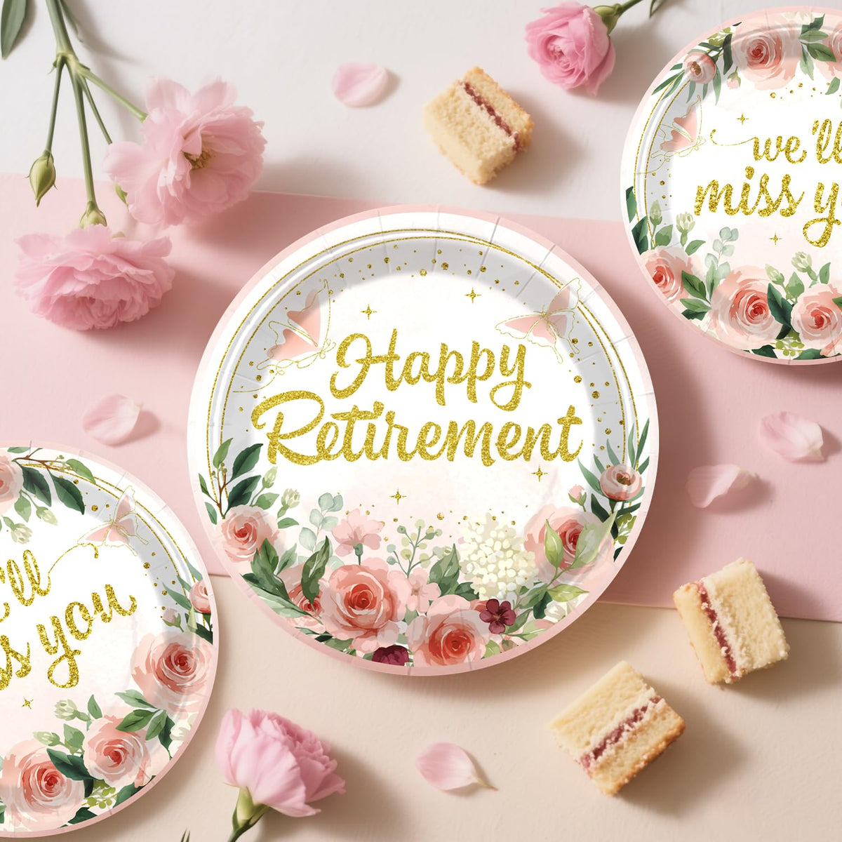 Xynic retirement napkins with floral accents and practical absorbency