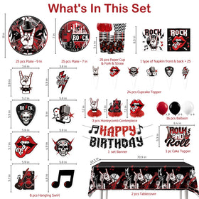 Xynic Rock and Roll 7-inch plates, sturdy serving for snacks