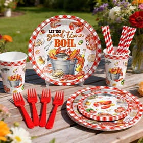 Xynic seafood boil centerpiece enhances table visuals and conversation starters