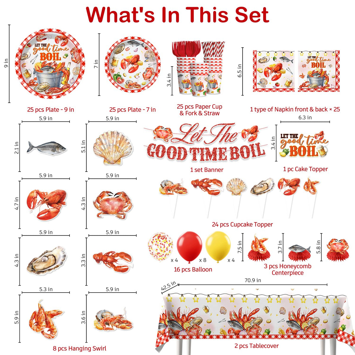 Xynic seafood boil plates 9in for bigger servings and mess-free dining