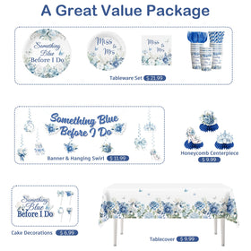 Xynic Something Blue cupcake toppers complement treats with themed charm.