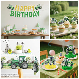 Xynic tractor balloons create a vibrant farm vibe for lasting memories