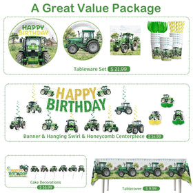 Xynic tractor cupcake toppers sparkle on treats and snacks