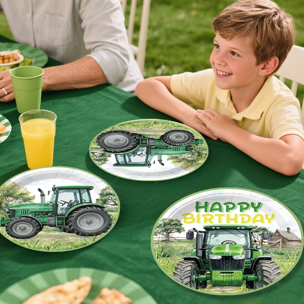 Xynic tractor tablecloths offer waterproof protection and quick cleanup