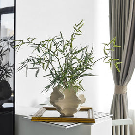 XYQXYQ Modern Art Ceramic Vase on a clean desk enhances workspace