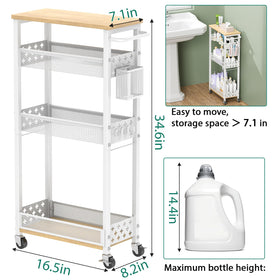 XYZLVSI cart with diamond side hooks keeps items secure