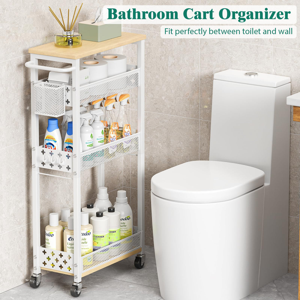 XYZLVSI cart dimensions show slim profile for narrow spaces