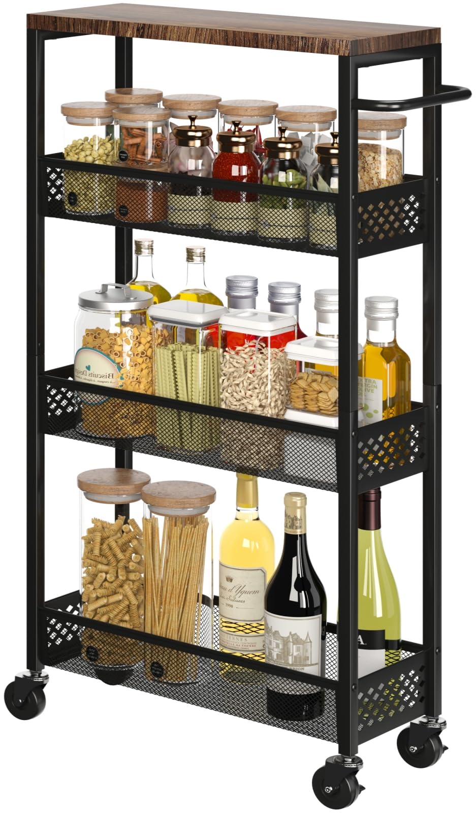 XYZLVSI office organization with slim rolling cart in a workspace