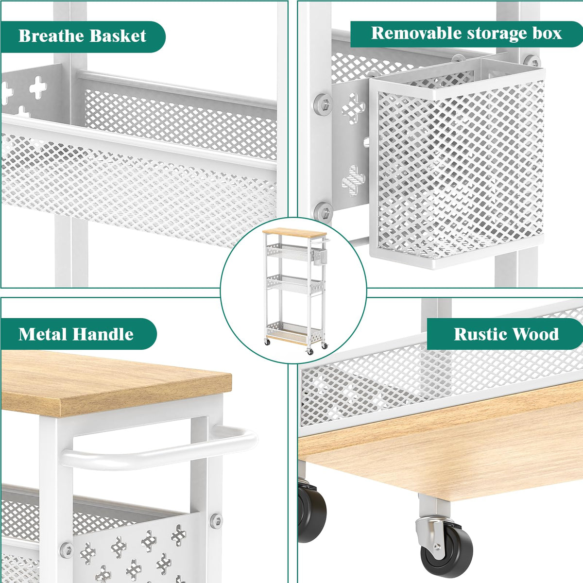 XYZLVSI side mesh basket organizes small items neatly