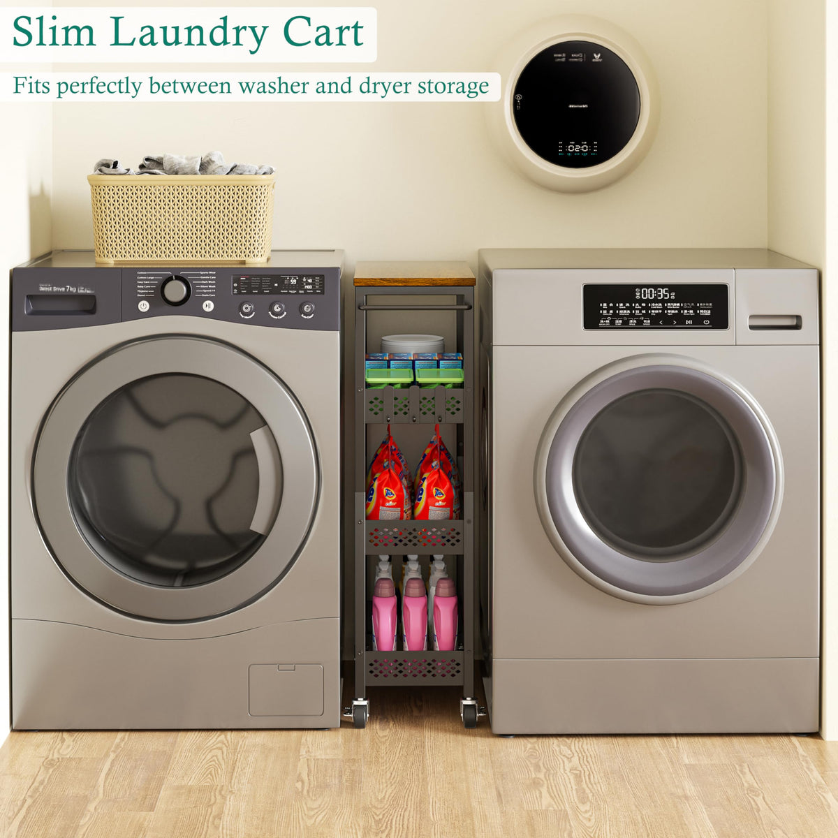 XYZLVSI cart with four swivel casters glides smoothly across floors.